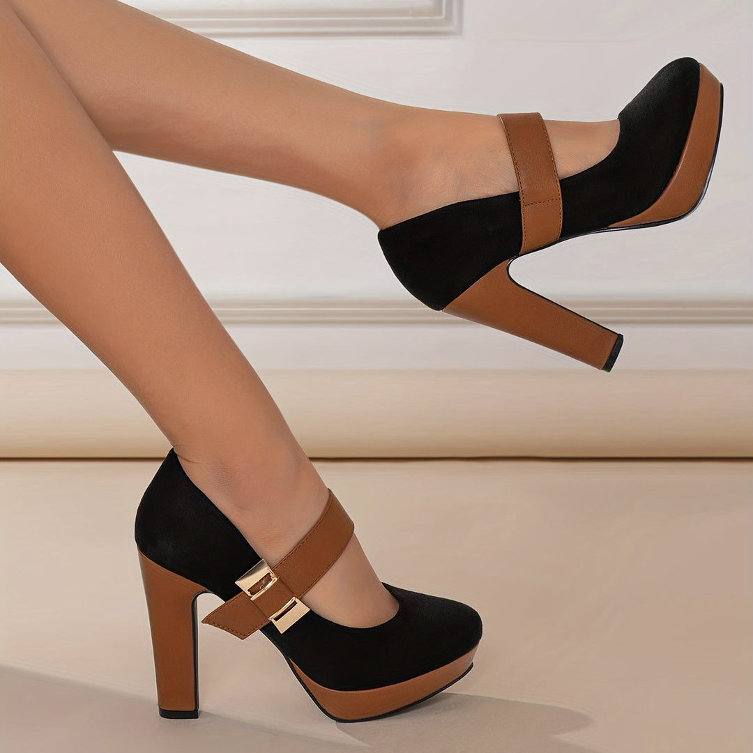 Comfortable Heeled Pumps for Women – Stable Heel, Cushioned Insole, Smooth Lining