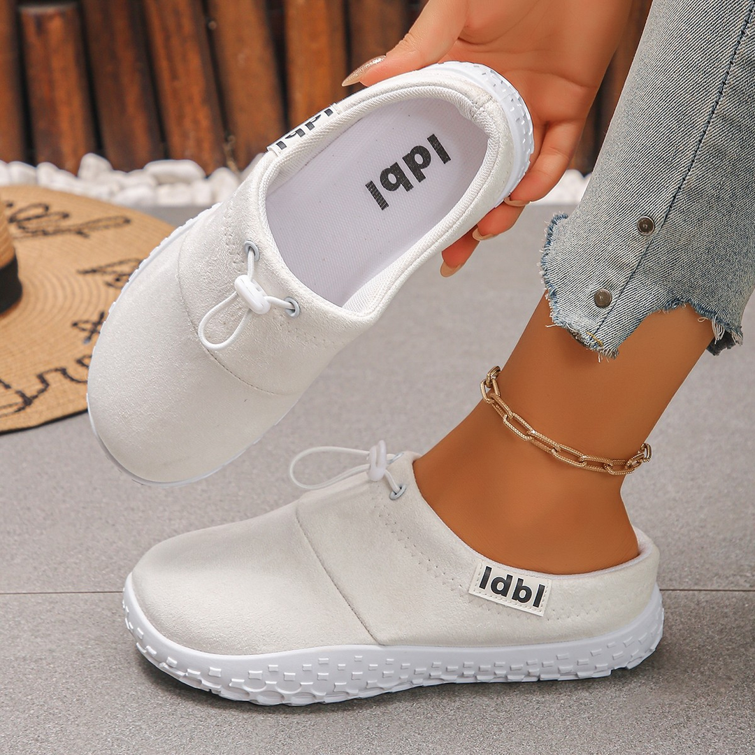 Heeled Buckle Mules for Women – Cushioned Footbed, Easy Slip-On