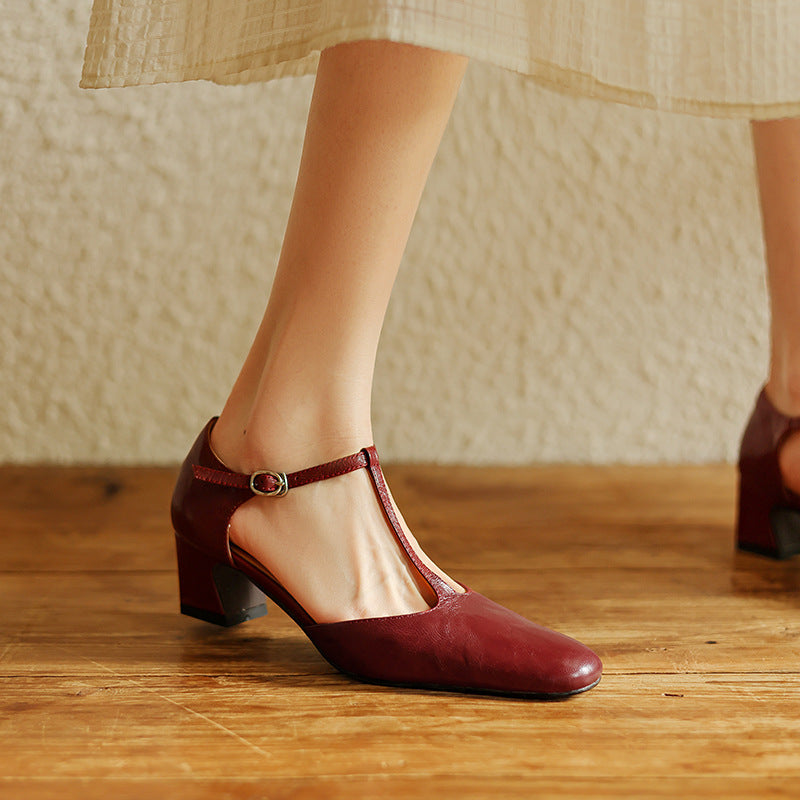 Heeled Faux Leather Pumps for Women – Cushioned Insole, Smooth Lining