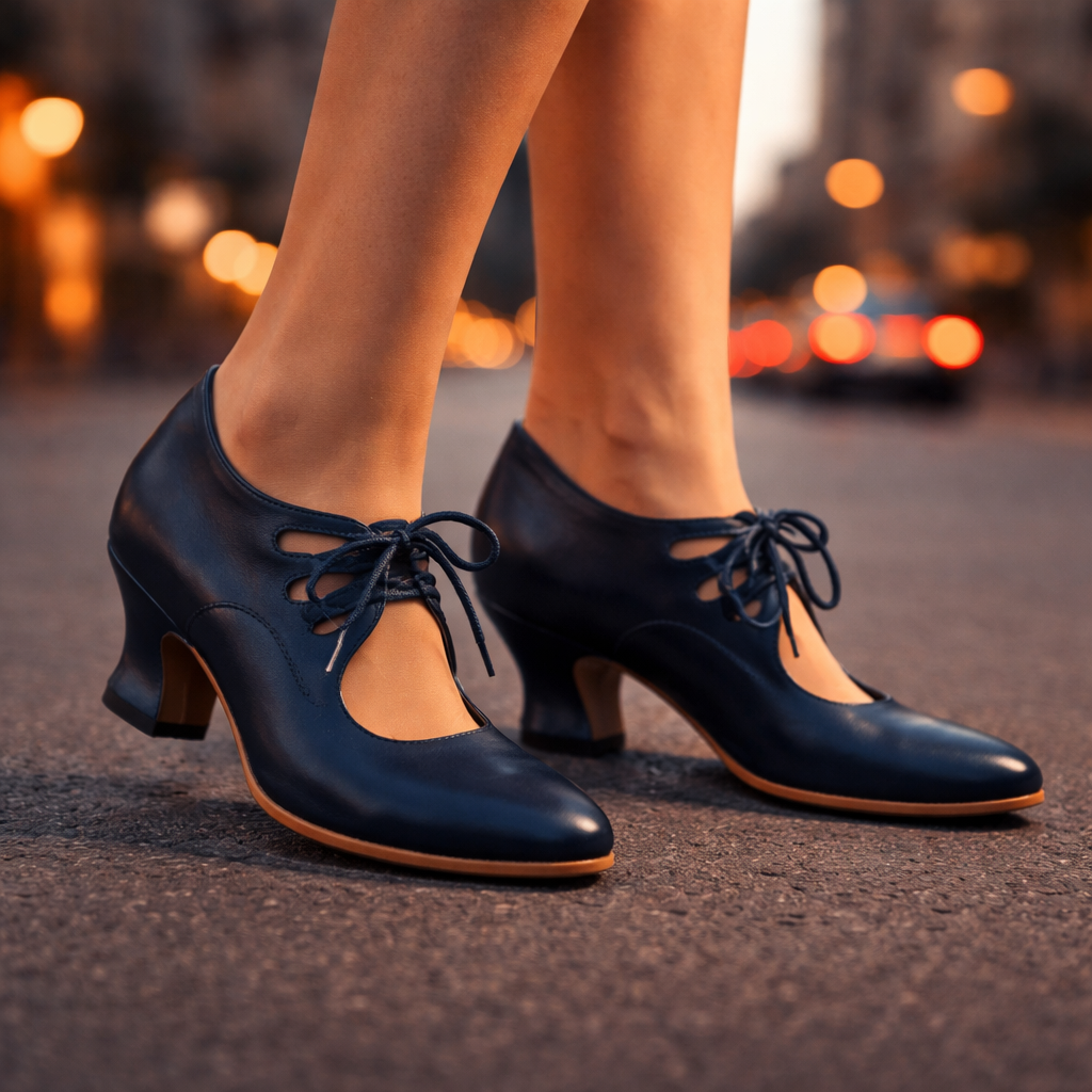 Faux Leather Heeled Pumps for Women – Stable Heel, Smooth Lining, Cushioned Insole