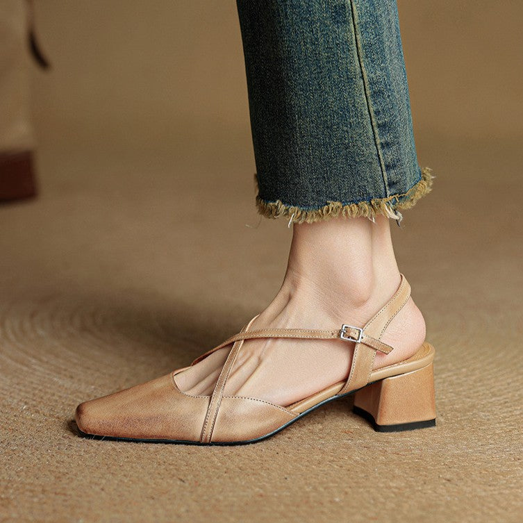 Padded Faux Leather Pumps for Women – Cushioned Insole, Stable Walkable Heel