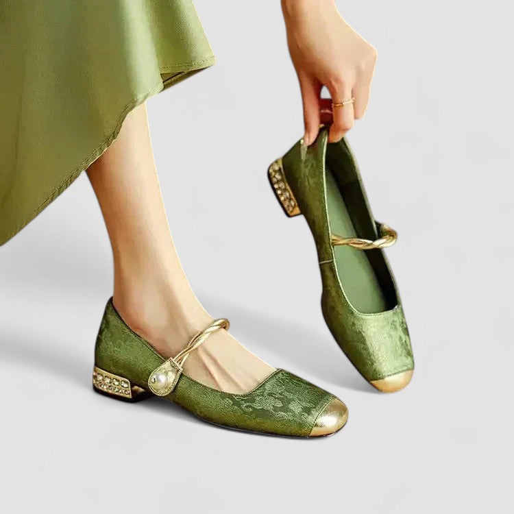 Satin-Finish Square Toe Pumps for Women – Stable Heel, Smooth Lining