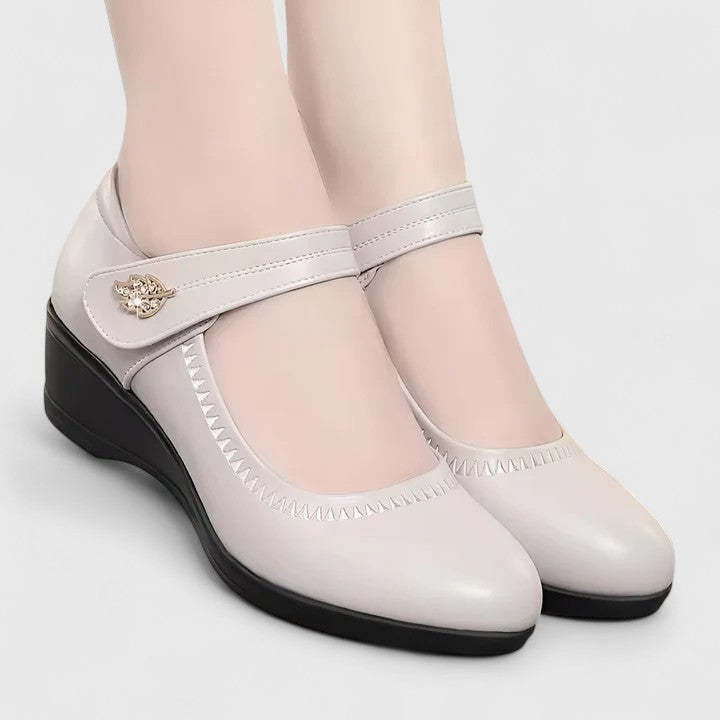 Wedge Heel Ballet Flats for Women – Flexible Lightweight Sole, Slip-On Fit