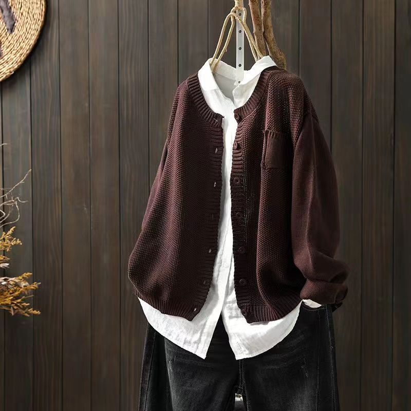 Everyday Knit Cardigan for Women – Relaxed Fit, Comfortable Sleeves, Eight Colors
