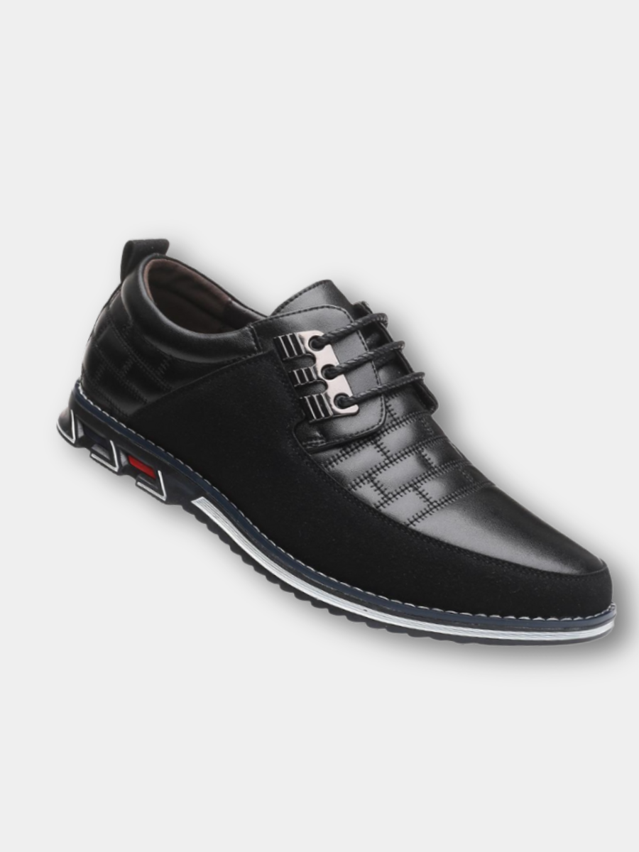 Leather-Look Slip-On Shoes for Women – Breathable Lining, Cushioned Insole