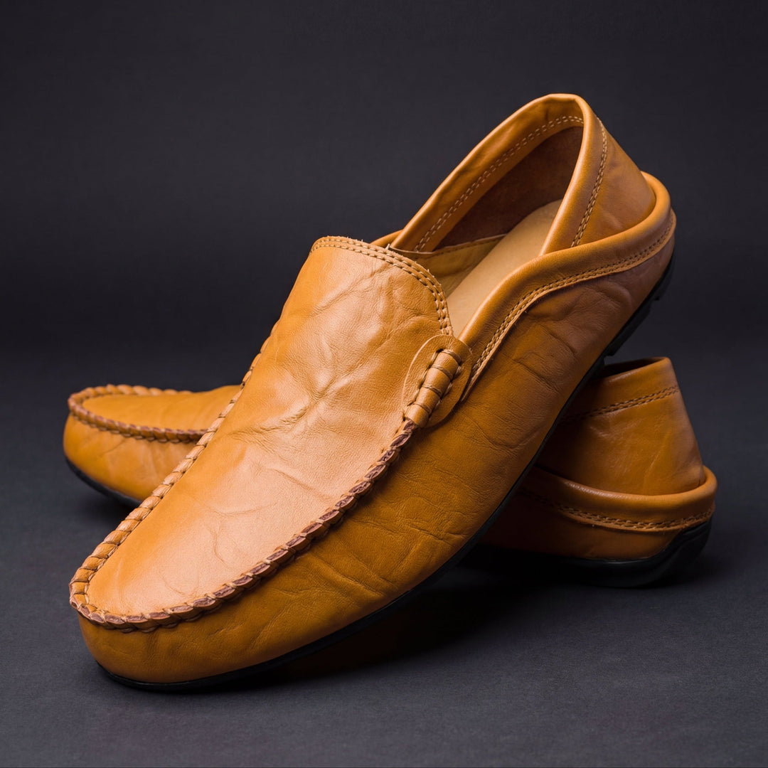 Leather-Look Lace-Up Padded Loafers for Women – Heeled, Breathable Lining