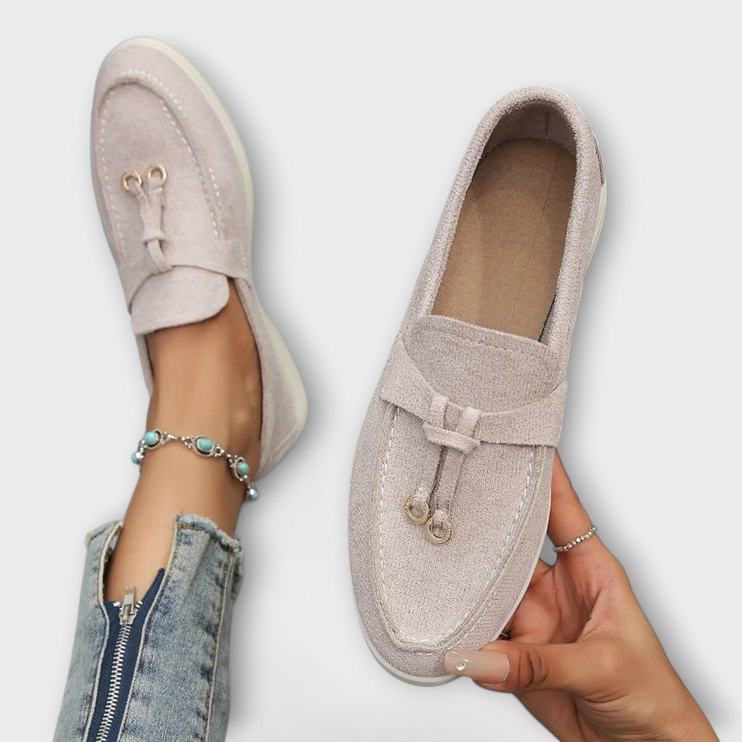 Lace-Up Buckle Loafers for Women – Heeled, Breathable Lining, Lightweight Sole