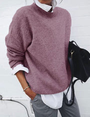 Women's Oversized Knit Layering Sweater in Pink