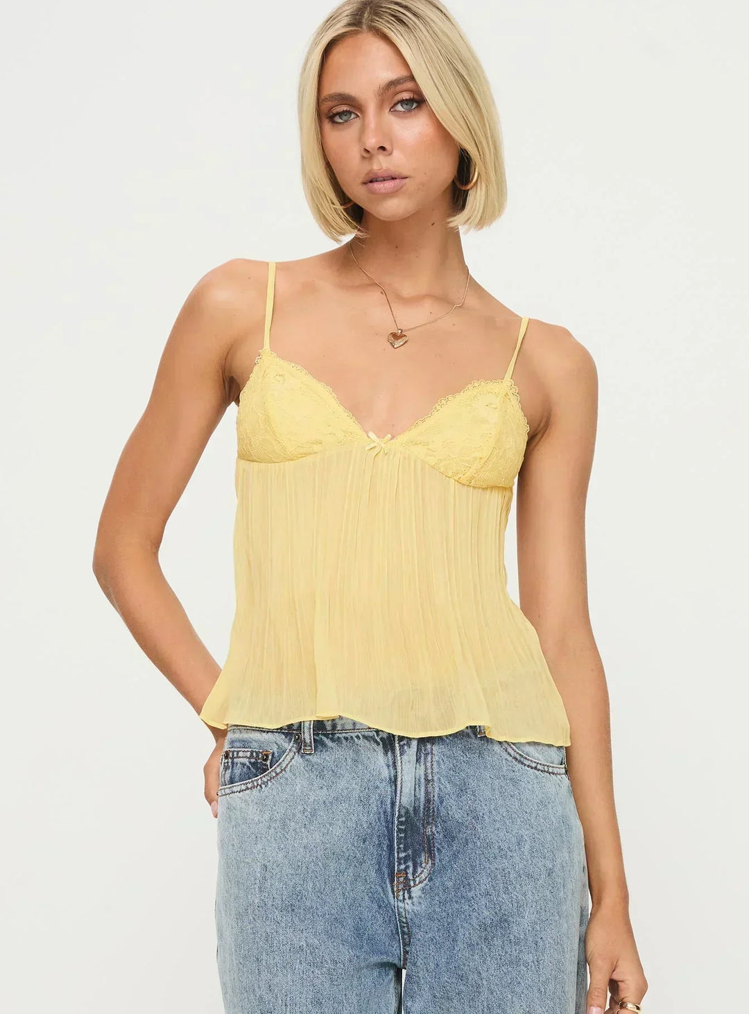 Pleated A-Line Top for Women – Clean Neckline, Easy Fit