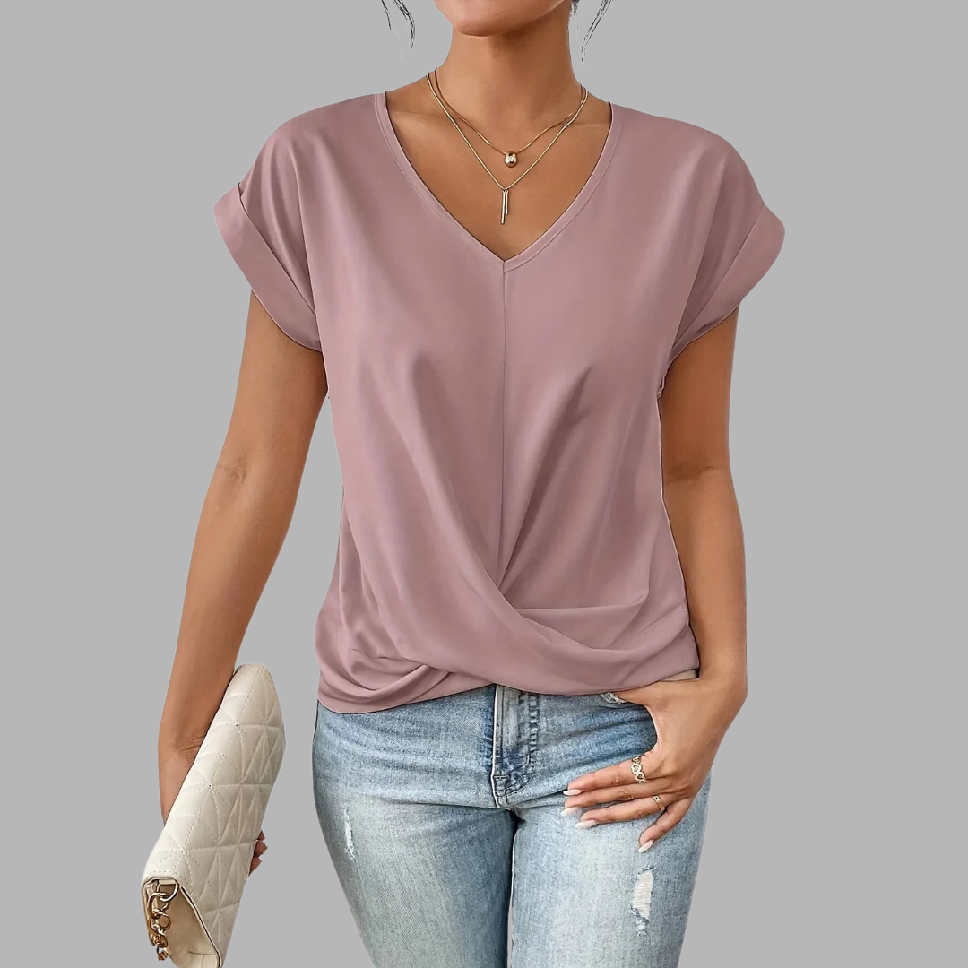 Knit Fabric Top for Women – Clean Neckline, Relaxed Easy Fit