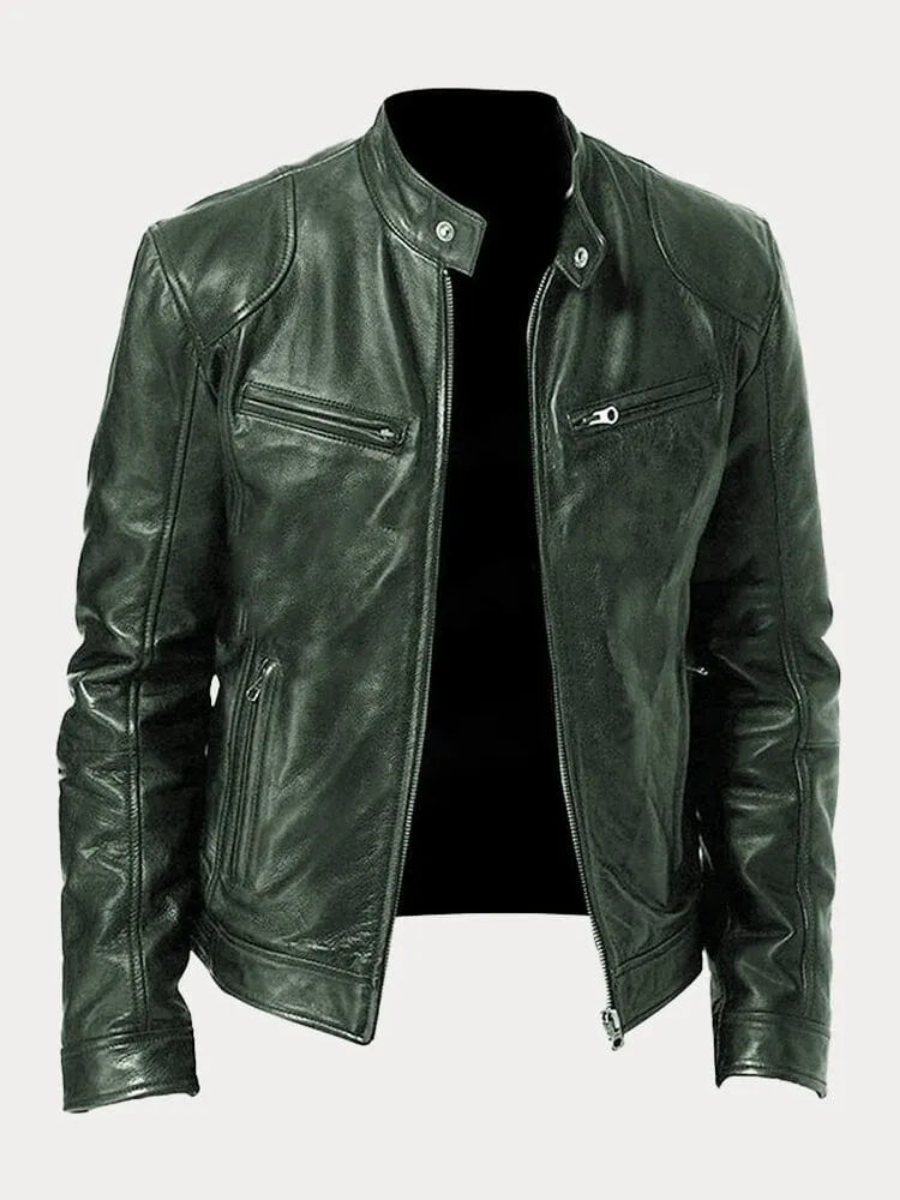 Relaxed Faux Leather Jacket for Women – Leather-Look Finish, Side Pockets