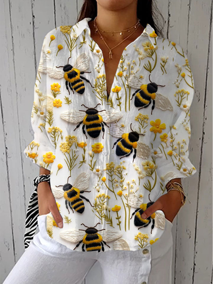 Comfort Spring Blouse for Women – Neat Placket, Easy Wear Tucked or Untucked