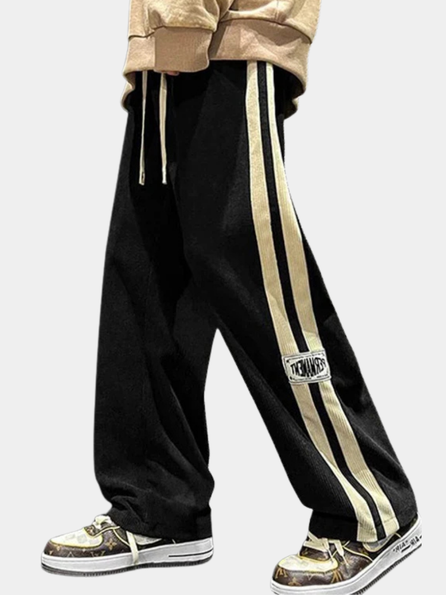 Ribbed Straight-Leg Pants for Women – Relaxed Fit, Comfortable Waistband