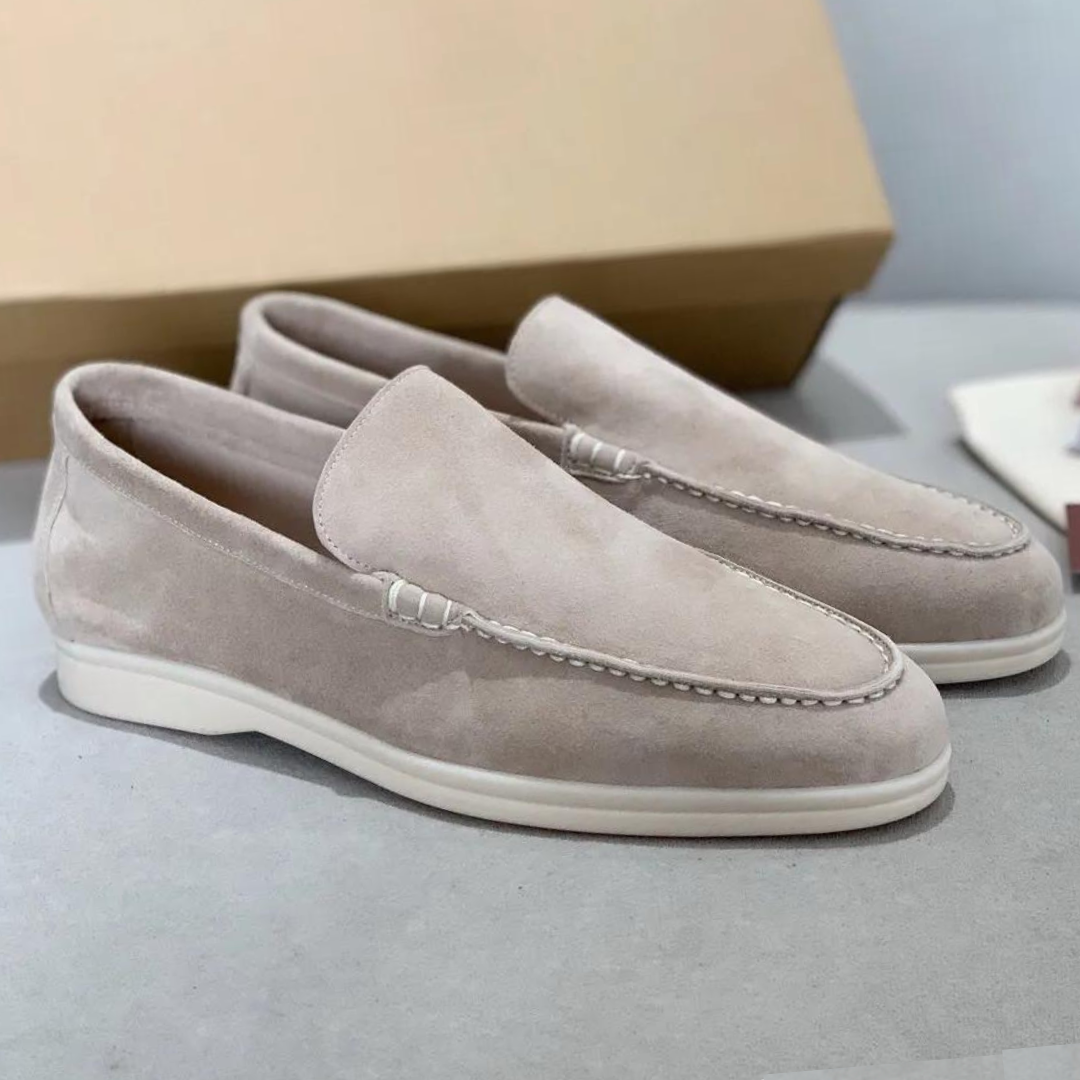 Faux Suede Slip-On Loafers for Women – Non-Slip Sole, Cushioned Insole