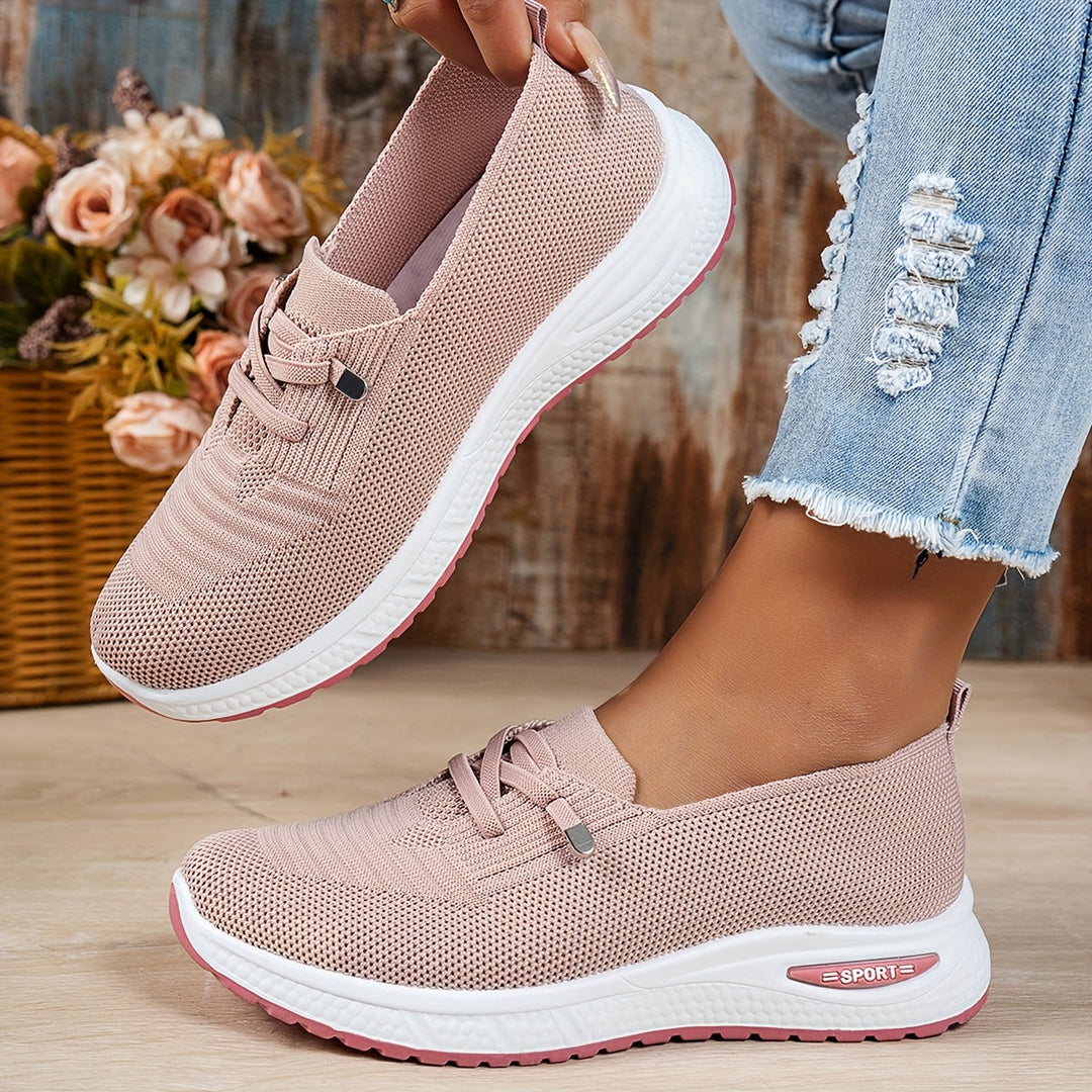 Breathable Heeled Pumps for Women – Lightweight Fabric, Non-Slip Sole, Cushioned Insole