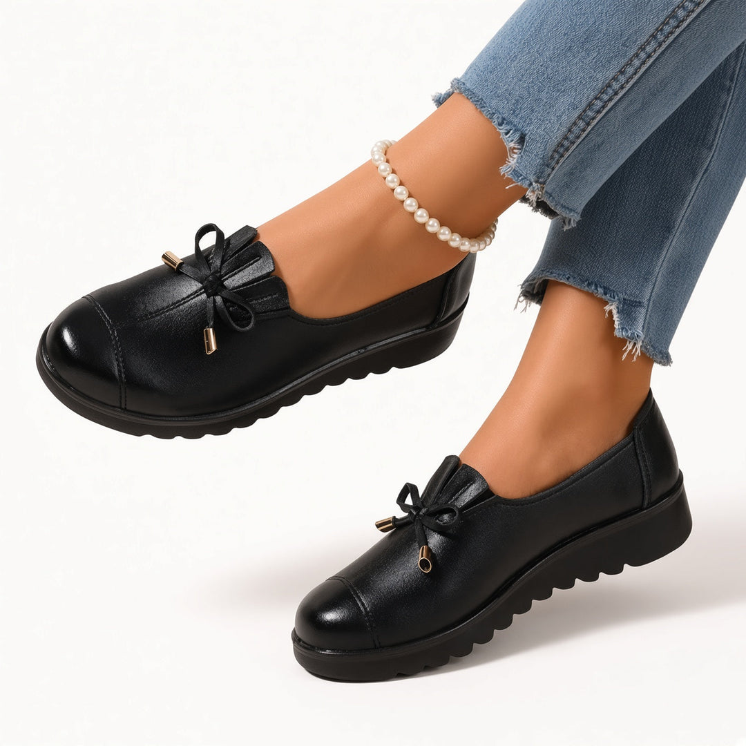 Buckle Slip-On Loafers for Women – Cushioned Insole, Flexible Lightweight Sole