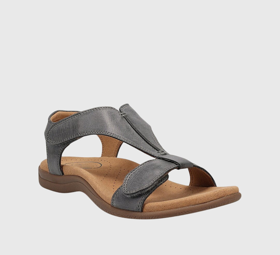 Leather-Look Support Sandals for Women – Adjustable Strap, Supportive Everyday Fit