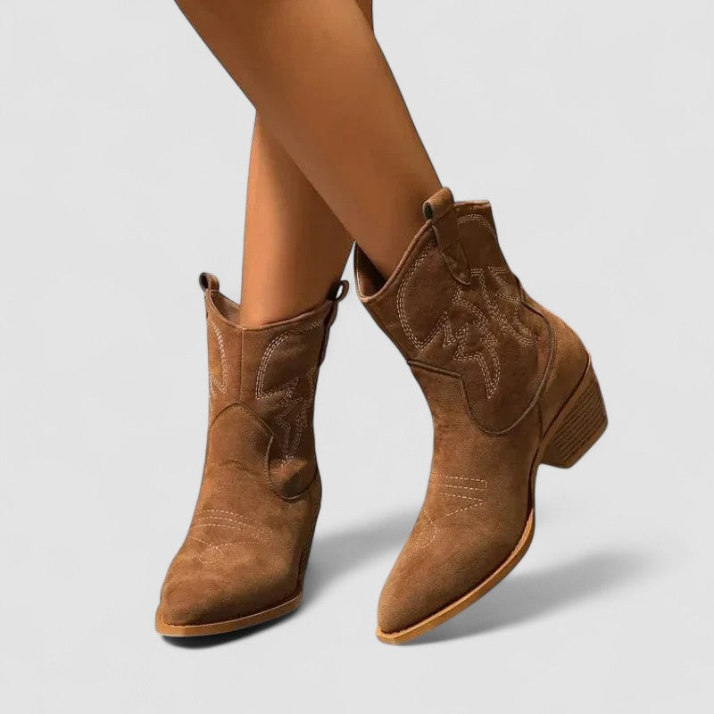 Timeless Heeled Boots for Women – Warm Lining, Grippy Sole in Brown