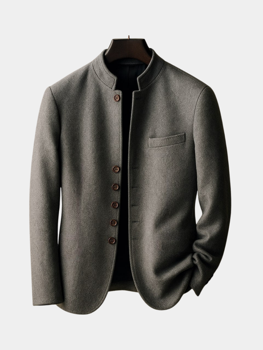 Pocketed Warm Jacket for Women – Lined, Structured Shoulders, Front Fastening