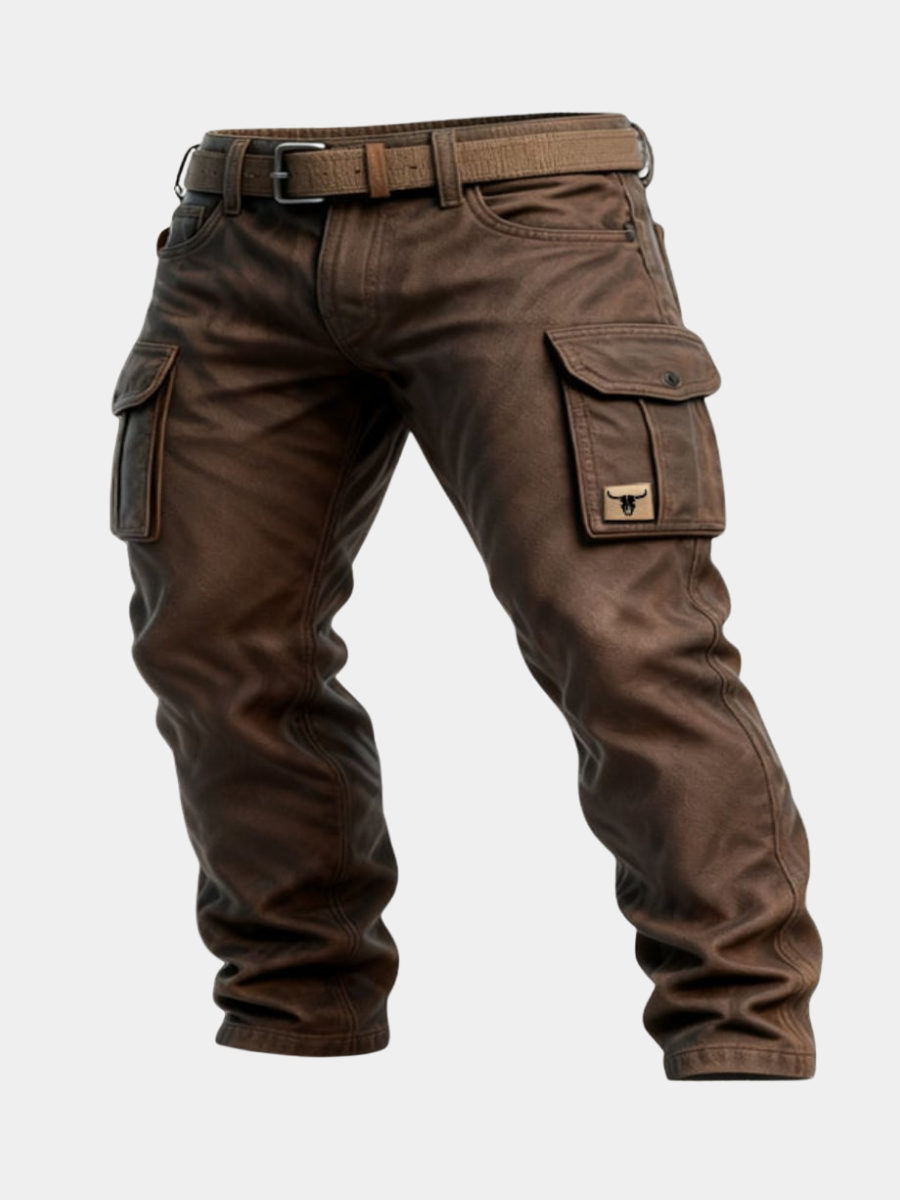 Warm-Lined Side-Pocket Pants for Women – Comfortable Waistband in Dark Brown