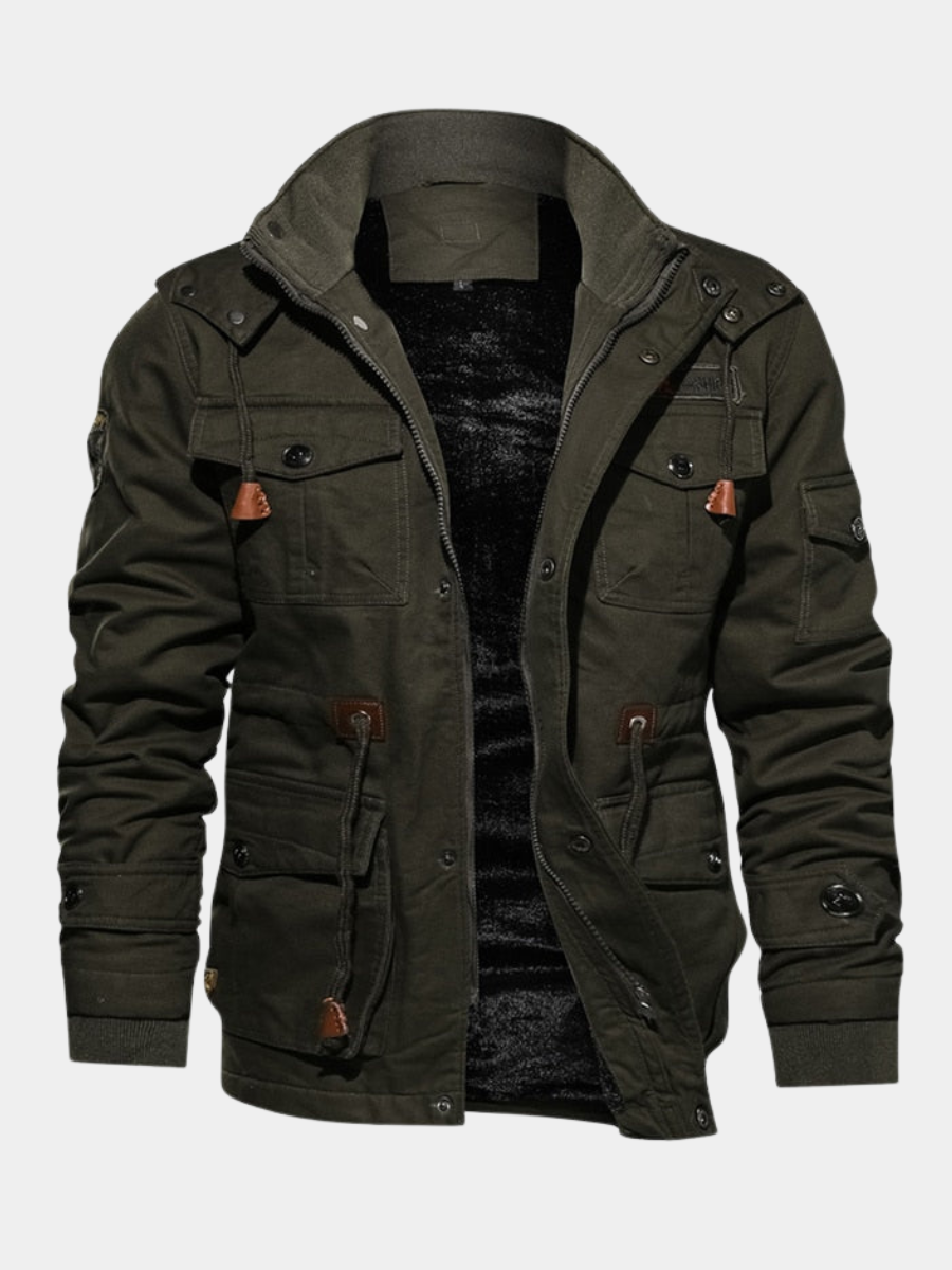 Wrap-Front Jacket for Women – Warm Lining, Relaxed Fit, Structured Shoulders