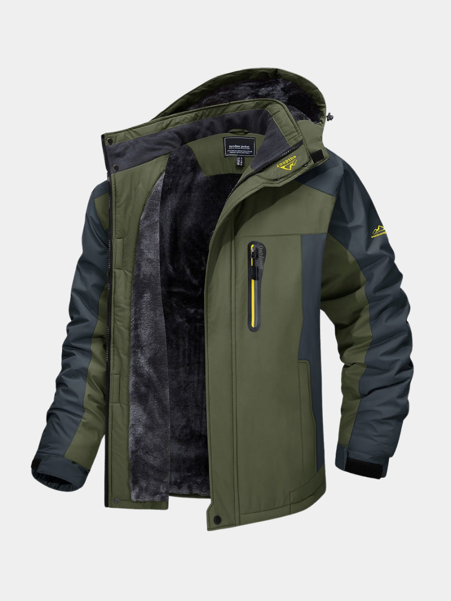 Water-Resistant Wrap-Front Jacket for Women – Warm Lining, Side Pockets