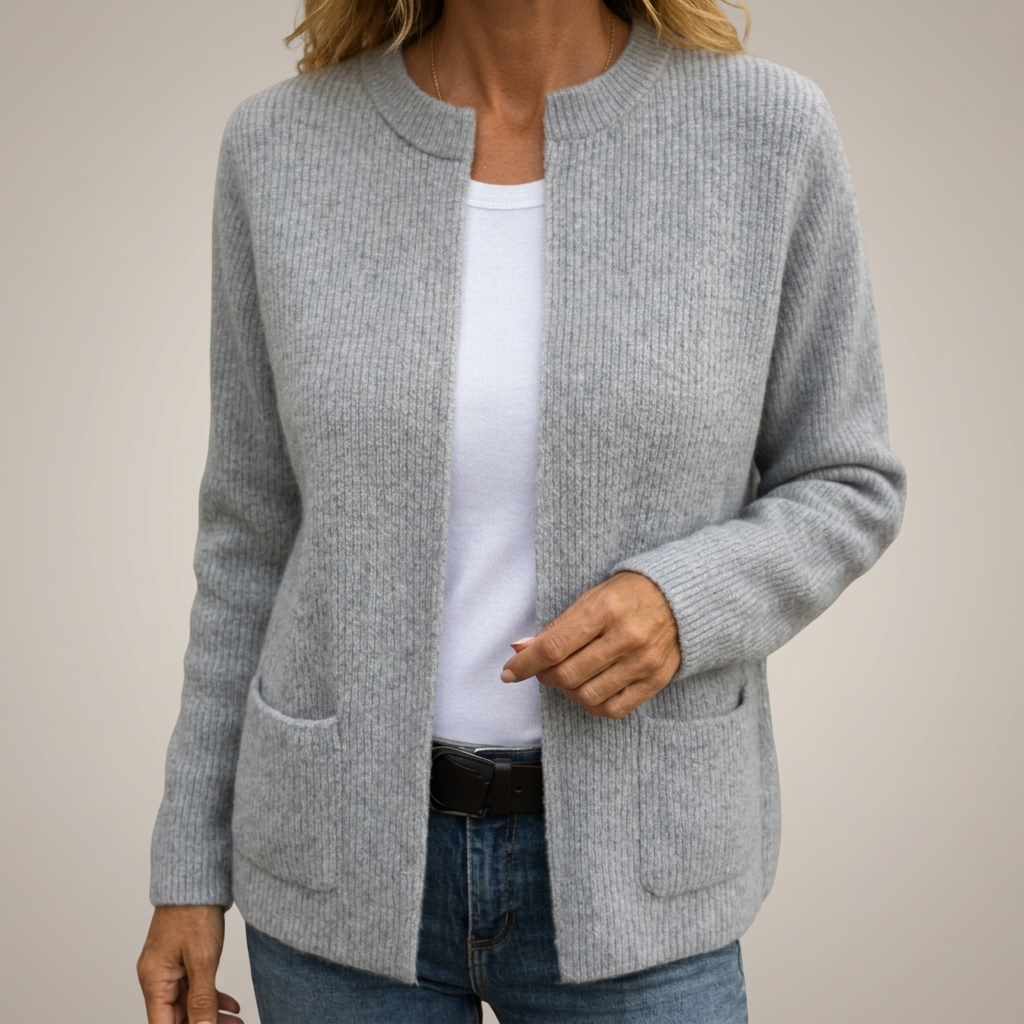 Zip-Front Knit Vest for Women – Warm Lining, Side Pockets, Layers Easily
